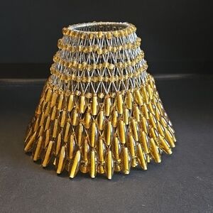 Gold Beaded Decorative Lamp Shade